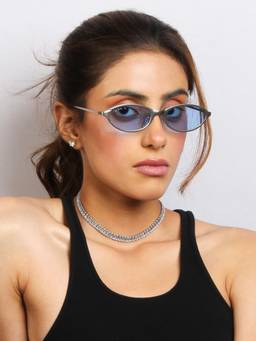 TED SMITH - Purple Oval Sunglasses 100% Uv Protected Women