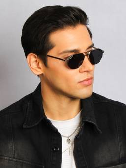 TED SMITH - Grey Aviator Sunglasses 100% Uv Protected Men & Women