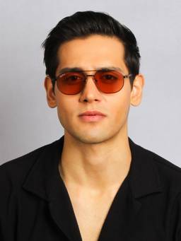 TED SMITH - Orange Aviator Sunglasses 100% Uv Protected Men & Women