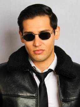 TED SMITH - Grey Hexagon Sunglasses 100% Uv Protected Men & Women