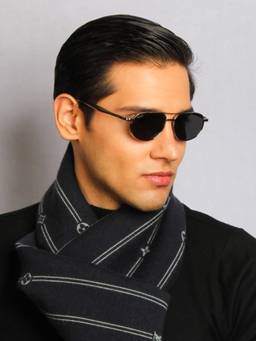 TED SMITH - Black Aviator Sunglasses 100% Uv Protected Men & Women