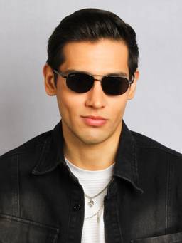 TED SMITH - Grey Aviator Sunglasses 100% Uv Protected Men & Women