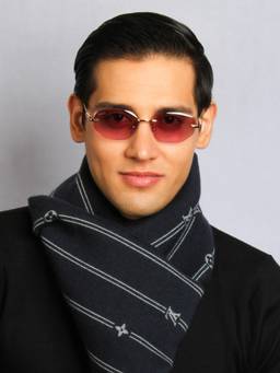 TED SMITH - Pink Oval Sunglasses 100% Uv Protected Men & Women