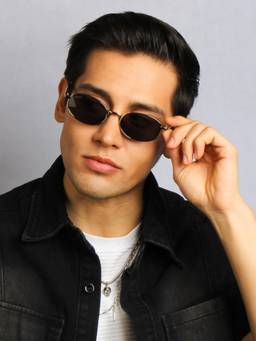 TED SMITH - Grey Oval Sunglasses 100% Uv Protected Men & Women