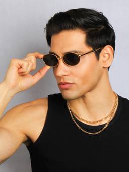 TED SMITH - Grey Oval Sunglasses 100% Uv Protected Men & Women
