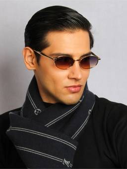 TED SMITH - Purple & Orange Oval Sunglasses 100% Uv Protected Men & Women