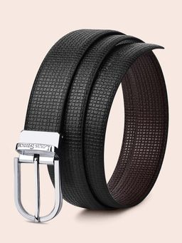 Louis Stitch - Mens Black & Brown Formal Italian Leather Reversible Belt