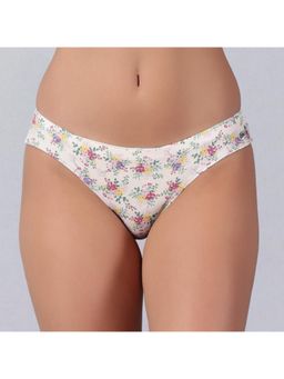 Tailor and Circus - Womens White Low Rise Mid Coverage Micro Modal Fabric Bikini