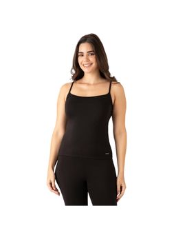 Amante - Womens Black Slim Fit Solid Thermal Cami Top LIN110401C1293S