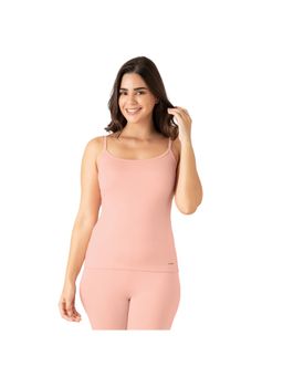 Amante - Womens Pink Slim Fit Solid Thermal Cami Top LIN110401C1167S