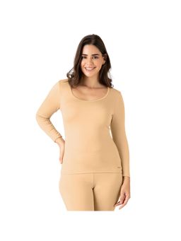 Amante - Womens Round Neck Solid Slim Fit Thermal Top LIN110601C1324S