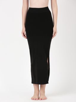 BLOSSOM - Womens Black Seamless Side Slit Saree Shapewear