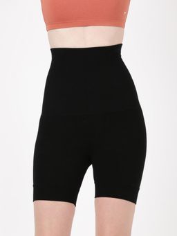 BLOSSOM - Womens Black Seamless Soft Cotton High Waist Shorts Shapewear