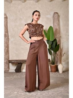 Bani Khurana - Sefira Brown Top with Pant