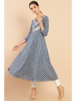 Soch - Women Blue Printed Kurta