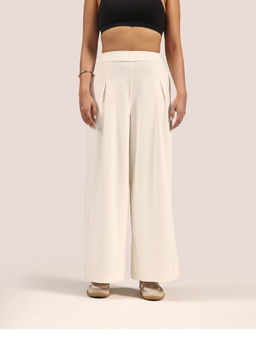 Blissclub - Cloud Box Pleated Korean Pant For Women - Regular