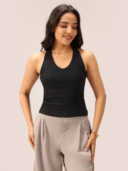 Blissclub - Blissentials V- Neck Built In Tank Top