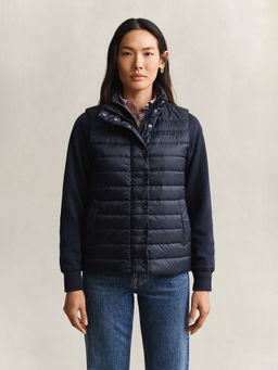 GANT - Women Navy Blue Quilted Regular Fit Puffer Jacket