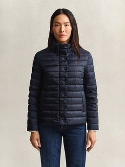 GANT - Women Navy Blue Quilted Regular Fit Puffer Jacket