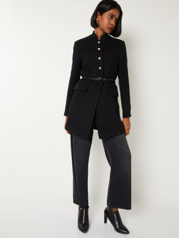 max - Women Knit Belted Overcoat