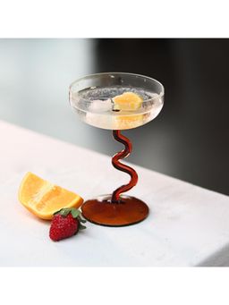 Muun Home - Brown Swirl Cocktail Glass