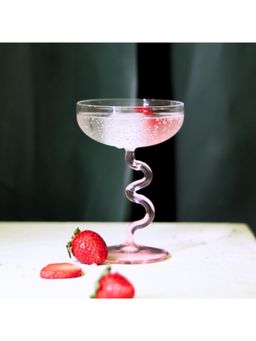 Muun Home - Pink Swirl Cocktail Glass