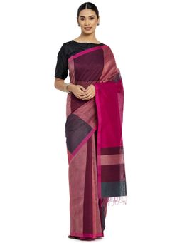 Fabindia - Cotton Silk Printed Multi - Color Saree without Blouse