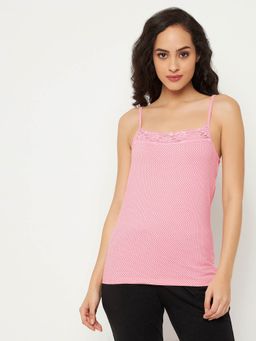 Clovia - Cotton Printed Camisole-Pink