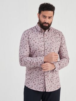 MR BUTTON - Pink Cotton Floral Shirt