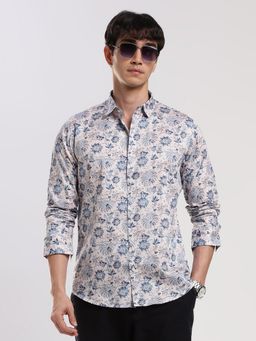 MR BUTTON - Multi-Colour Cotton Floral Shirt