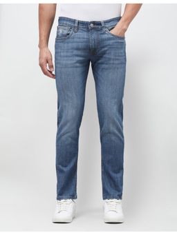 U.S. Polo Assn. Denim Co. - Blue Cotton Solid Slim Jeans