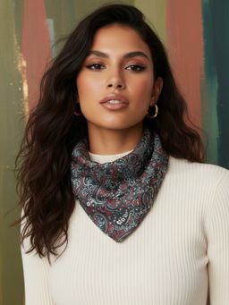 Accessorize London - Women's Midnight Paisley Lightweight Scarf