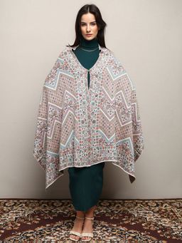 Libas - Multi-Colour Floral Woven Design Shawl