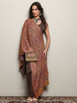 Libas - Multi-Colour Ethnic Motif Woven Design Shawl