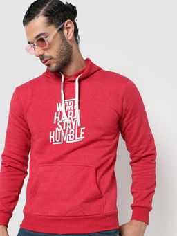 Campus Sutra - Men Printed Hooded Sweatshirt