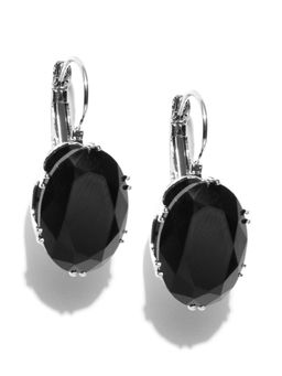 OOMPH - Black Oval Large Earrings