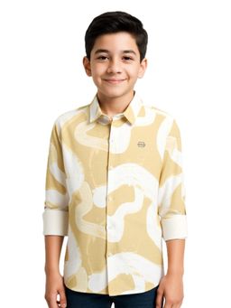 CHARCHIT - Yellow Blended Fabric Printed Shirt