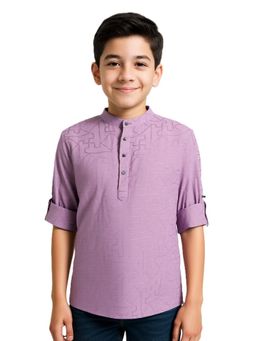 CHARCHIT - Boys Pink Embroidered Shirt
