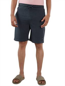 Sleepz by Raymond - Dark Grey Solid Pure Cotton Shorts