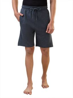 Sleepz by Raymond - Regular Fit Solid Dark Grey Shorts