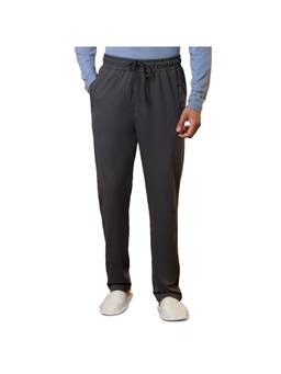 Sleepz by Raymond - Regular Fit Solid Dark Grey Track Pant