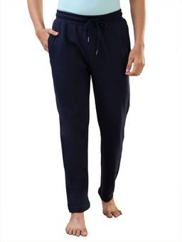 Sleepz by Raymond - Regular Fit Solid Dark Blue Track Pant