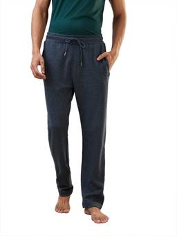 Sleepz by Raymond - Regular Fit Solid Dark Blue Track Pant
