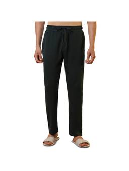 Sleepz by Raymond - Regular Fit Solid Dark Green Track Pant