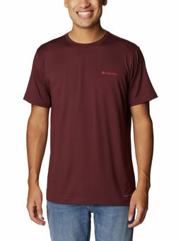Columbia - Mens Maroon Omni-Wick Tech Trail Graphic Tshirt
