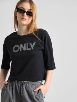 ONLY - Black Boxy Fit T-shirt