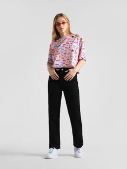 ONLY - Black Mid Rise Slim Flared Jeans