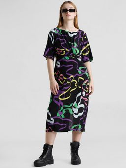 ONLY - Black Printed Midi Dress