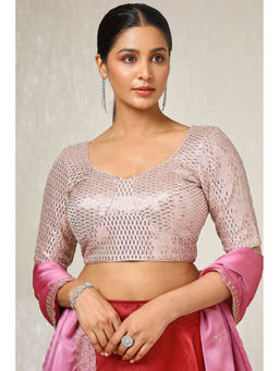 Soch - Blush Pink Georgette Sequins Embroidered Padded Stitched Blouse