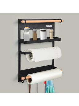 Plantex - GI Steel Multi-Purpose Magnetic Shelf Black